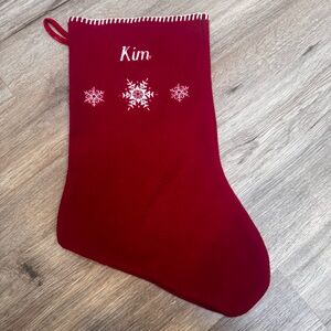 LL Bean Fleece Personalized KIM Christmas Stocking